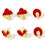 Изображение Hypoallergenic Brass Cute Earring Accessories 18K Gold Plated Red Heart Enamel Clear Rhinestone
