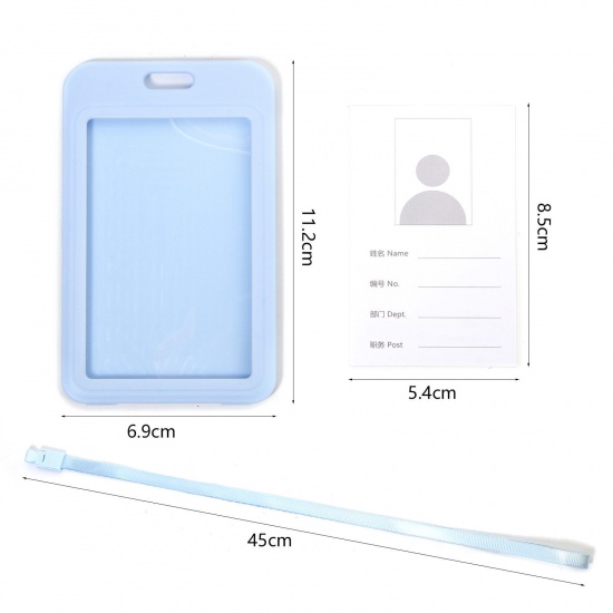 Picture of Polyester & PVC Simple ID Card Badge Holders Rectangle Multicolor