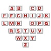 Imagen de 1 Unidad 304 Acero Inoxidable Letra Mayúscula Charm Pulsera de Eslabones Italianos para Hacer Joyas DIY Tono de Plata Rojo Esmalte Rectángulo Mensaje " A-Z " 10mm x 9mm