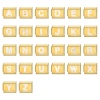 Bild von 304 Edelstahl Großbuchstaben Charm-Armband mit italienischen Gliedern zur Herstellung von DIY-Schmuck Vergoldet Weiß Emaille Rechteck Message " A-Z " Paillette 10mm x 9mm
