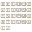 Immagine di 304 Stainless Steel Capital Alphabet Initial Letter Name Italian Charm Links For DIY Bracelet Jewelry Making Silver Tone Golden Rectangle Message " A-Z " Clear Rhinestone 10mm x 9mm
