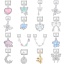 Immagine di 1 Pz 304 Acciaio Inossidabile Bracciale con Charm Italiano a Maglie, Creazione di Gioielli Fai-da-te Tono Argento Rettangolo 10mm x 9mm
