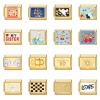 Picture of 304 Stainless Steel Italian Charm Links For DIY Bracelet Jewelry Making Gold Plated Rectangle 10mm x 9mm