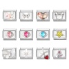 Picture of 304 Stainless Steel Italian Charm Links For DIY Bracelet Jewelry Making Silver Tone Rectangle 10mm x 9mm