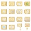 Picture of 304 Stainless Steel Italian Charm Links For DIY Bracelet Jewelry Making Gold Plated Rectangle Imitation Pearl 10mm x 9mm