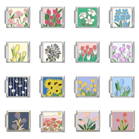 1 Unidad 304 Acero Inoxidable Charm Pulsera de Eslabones Italianos para Hacer Joyas DIY Tono de Plata Multicolor Rectángulo 10mm x 9mm 1 Unidad 304 Acero Inoxidable Charm Pulsera de Eslabones Italianos para Hacer Joyas DIY Tono de Plata Multicolor Rectángulo 10mm x 9mm