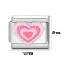 Immagine di 1 Pz 304 Acciaio Inossidabile Bracciale con Charm Italiano a Maglie, Creazione di Gioielli Fai-da-te Tono Argento Multicolore Rettangolo 10mm x 9mm