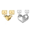 Picture of 1 Pair 304 Stainless Steel Italian Charm Links For DIY Bracelet Jewelry Making Multicolor Rectangle 10mm x 9mm