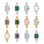 Immagine di 1 Pz 304 Acciaio Inossidabile Elegante & Casual Faccia dell'orologio con Collegamenti a Charm Italiano per la Creazione fai da te di Gioielli Ottagono Trasparente Strass 5.7cm x 2.5cm