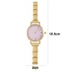 Imagen de 1 Unidad 304 Acero Inoxidable Elegante Reloj de Pulsera Modular de Enlace de Encanto Italiano Chapado en Oro Ronda Con la Batería 18.5cm longitud