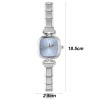 Picture of 304 Stainless Steel Italian Charm Links Modular Wrist Watch, Stylish & Casual Square Unisex Gift 18.5cm(7 2/8") long
