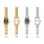 Immagine di 1 Pz 304 Acciaio Inossidabile Elegante Orologio da Polso Modulare con Collegamenti a Charm Italiano Oro Placcato Ovale Con Batteria 18.5cm Lunghezza