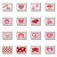 304 Stainless Steel Stylish Italian Charm Links For DIY Bracelet Jewelry Making Silver Tone Red Rectangle 10mm x 9mm の画像