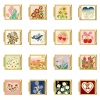 Image de 1 Pièce Bracelet à Maillons Breloques Italiens Accessories de Fabrication de Bracelets Bijoux DIY en 304 Acier Inoxydable Doré Rectangle Fleurs 10mm x 9mm