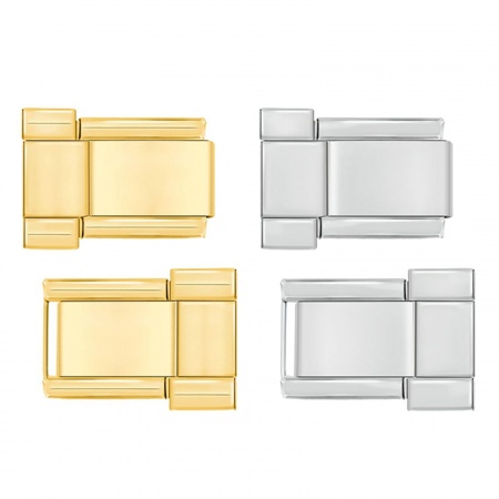 Picture of 304 Stainless Steel Italian Charm Wrist Watch Connector Accessories Multicolor Rectangle 10mm