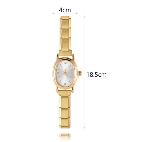 Picture of Wholesale Detachable 304 Stainless Steel Italian Charm Links Modular Wrist Watch, Eco-friendly, Women's Stylish Retro Gift Jewelry Supply, 18.5cm(7 2/8") long