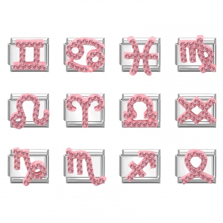 Immagine di 1 Pz 304 Acciaio Inossidabile & Lega di Zinco Magnetiche Italiane per Bracciali Modulari e Orologi Fai‑Da‑Te All'Ingrosso Tono Argento Rettangolo Costellazione Roso Strass 10mm x 9mm