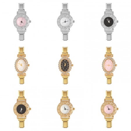 Immagine di 1 Piece 304 Stainless Steel Exquisite Italian Charm Links Watch Face For DIY Jewelry Making Wholesale Multicolor 5cm x 3.8cm