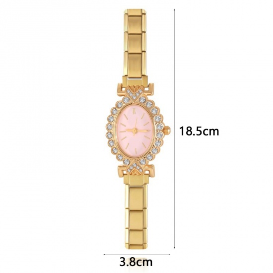 Picture of Wholesale 304 Stainless Steel Italian Charm Links Modular Wrist Watch, Multicolor Eco-friendly, Women's Casual Stylish Gift Jewelry Supply, 18.5cm(7 2/8") long, 1 Piece