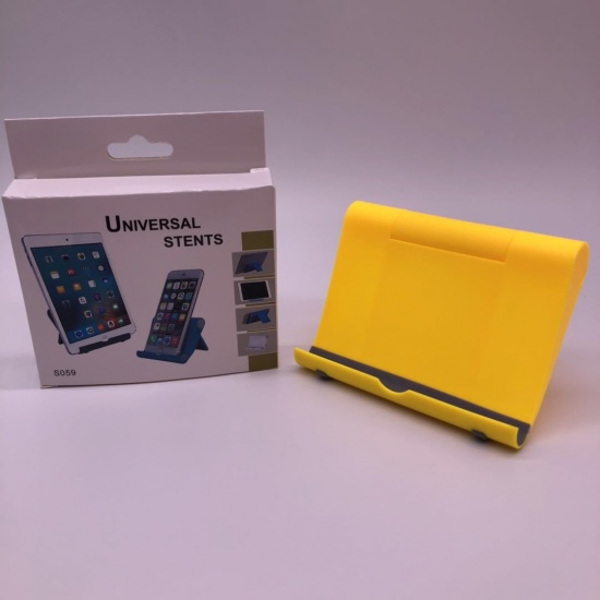 Picture of Yellow - ABS Tablet & Mobile Phone Holder Rack 10.6x10.1x2.1cm, 1 Piece