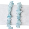 Picture of March Birthstone - (Grade B) Aquamarine (Natural) Loose Beads Irregular Blue About 13mm x 7mm( 4/8" x 2/8") - 5mm x 4mm( 2/8" x 1/8"), Hole: Approx 1.0mm,42cm(16 4/8")long, 1 Strand (Approx 140 PCs)