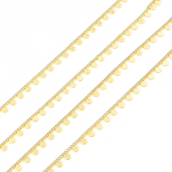 Immagine di Ottone Con Ciondolo Catena a Maglia Fatta a Mano Accessori Nappine Oro riempito 4.6mm, 5 M                                                                                                                                                                    