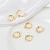Bild von Messing Ohrreifen 18K Echtgold plattiert Ring M/Öse 17mm x 16mm, Drahtstärke: (17 gauge), 2 Stück