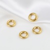 Immagine di Ottone Anelli di Sicurezza 18K Vero Oro Placcato Anello 15mm Dia, 2 Pz