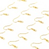 Image de Boucles d'Oreilles Crochets en Cuivre 18k Or Rempli avec Boucle 18mm x 18mm, Epaisseur de Fil: (21 gauge), 20 Pcs