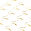 Image de Boucles d'Oreilles Crochets en Laiton Plaqué Or Véritable 18K avec Boucle 18mm x 18mm, Epaisseur de Fil: (21 gauge), 20 Pcs