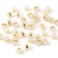 Immagine di Ottone & Silicone Orecchino Indietro Tappi 18K Vero Oro Placcato Bianco Cilindrico 6mm x 5mm, 10 Pz