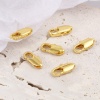 Image de Fermoir Mousqueton en Laiton Plaqué Or Véritable 18K Placage 10mm x 5mm, 5 Pcs