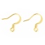 Immagine di Ottone Ganci per Orecchini 18K Vero Oro Placcato Placcatura 16mm x 16mm, Dimensione di Posta / Cavo: (21 misura), 20 Pz