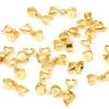 Bild von Messing Collierschlaufe Anhängerschlauf​e 18K Echtgold plattiert Plattiert 12mm x 3mm, 10 Stück