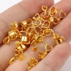 Bild von Messing Collierschlaufe Anhängerschlauf​e 18K Echtgold plattiert Plattiert 12mm x 3mm, 10 Stück