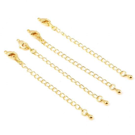 Picture of Brass Extender Chain 18K Real Gold Plated 8cm, 5 PCs