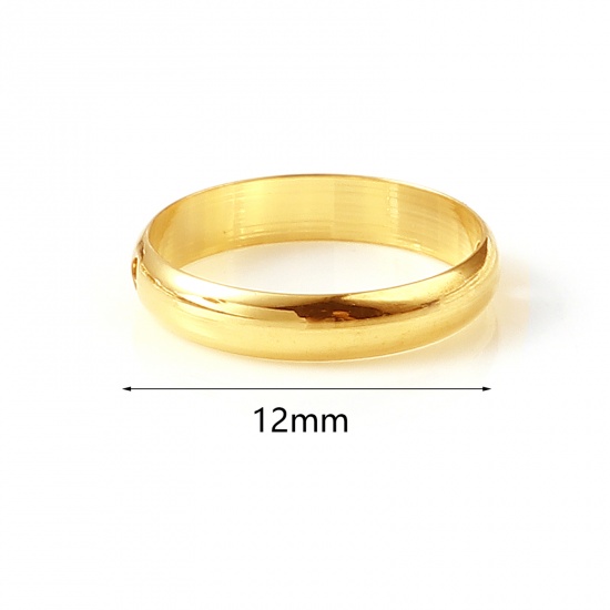 Immagine di Rame Montatura Oro riempito Tondo (Addetti 10mm Perline) 12mm Dia, 5 Pz