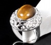 Picture of 1PC Natural Yellow Tiger Eye Gemstone Ring Size 8, 9.0 Grams, S20001