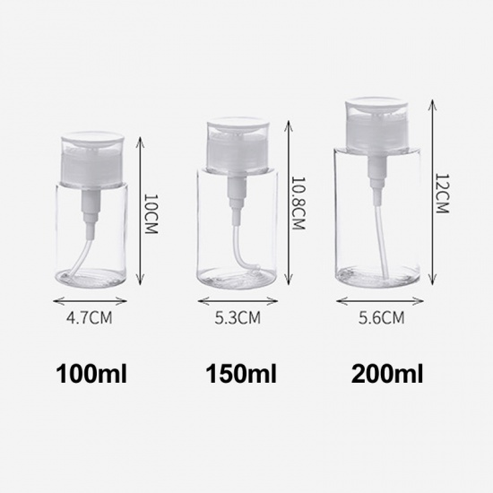 Immagine di Polipropilene Bottiglie Vuote Ricaricabili Contenitore per Lozione Gel Doccia Shampoo Bianco 10cm x 4.7cm, 1 Pz