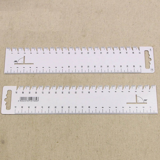ABS キルティング縫製パッチワーク定規ツール 白 21cm x 4cm、 1 個 の画像