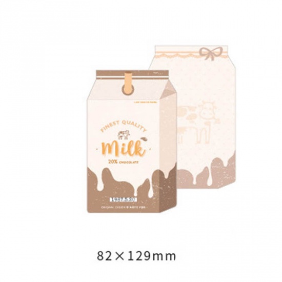 Image de (30 Feuilles) Bloc-Notes en Papier Kaki Carton de lait 12.9cm x 8.2cm, 1 Cahier