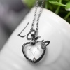 Picture of Necklace Gunmetal Heart Dandelion 60cm(23 5/8") long, 1 Piece