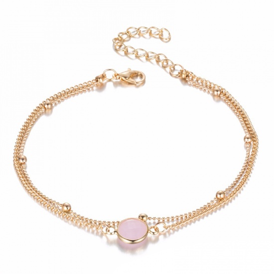 Picture of Anklet Light Pink Round 22cm(8 5/8") long, 1 Piece