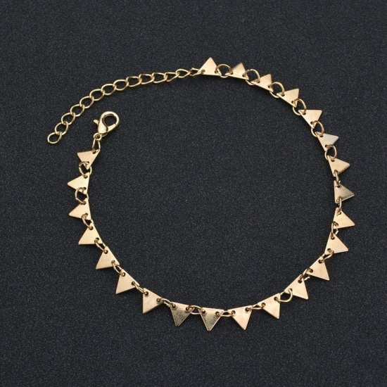 Picture of Anklet Gold Plated Triangle 22cm(8 5/8") long, 1 Piece