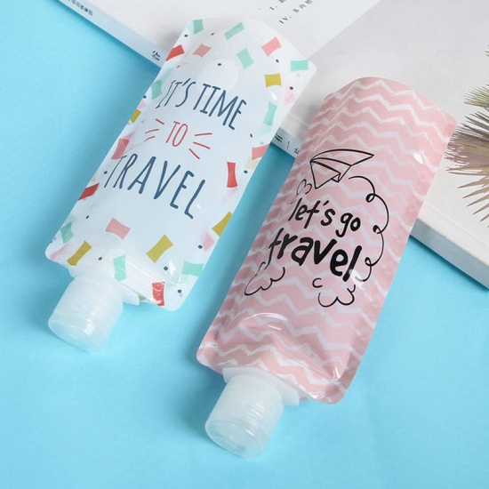 Picture of Plastic Refillable Travel Empty Bottles Shampoo Shower Gel Lotion Container Green 16.5cm x 6.5cm, 2 PCs