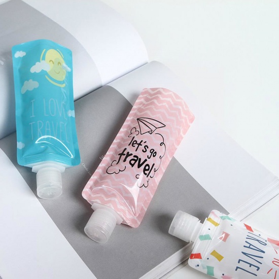 Immagine di Plastica Bottiglie Vuote Ricaricabili Contenitore per Lozione Gel Doccia Shampoo Multicolore 16.5cm x 6.5cm, 2 Pz