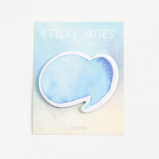 Picture of Paper Memo Sticky Note Blue Dialog Box 70mm x 70mm, 1 Copy