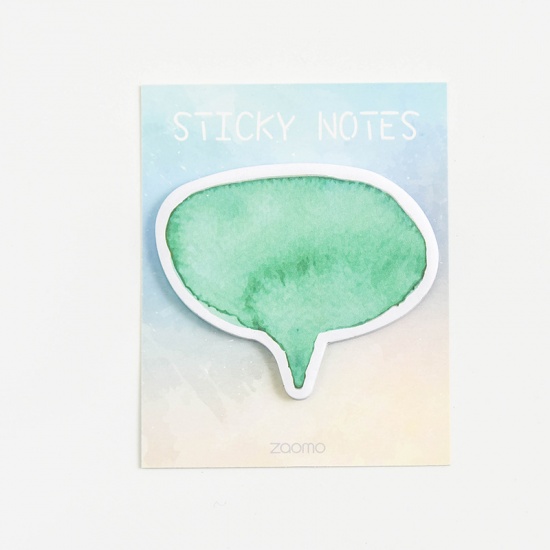 Picture of Paper Memo Sticky Note Green Dialog Box 70mm x 70mm, 1 Copy