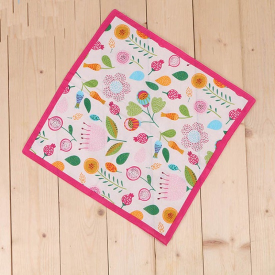 Picture of Cotton Handkerchief Square Flower 35cm x 35cm, 1 Piece