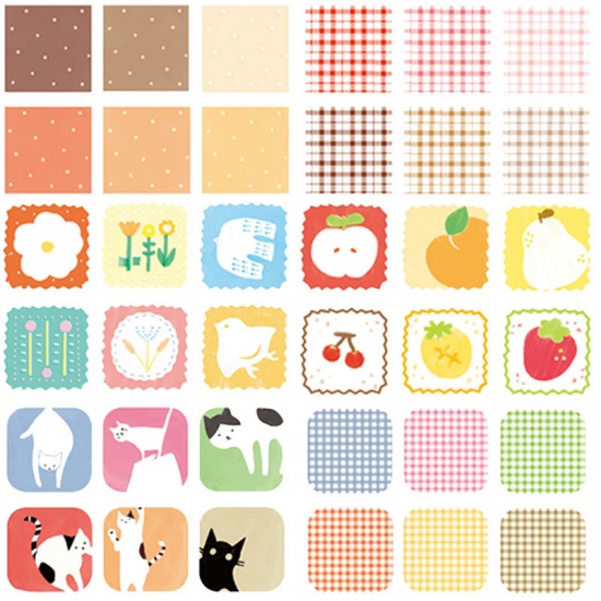 Picture of (30 Sheets) Paper Memo Notepad Stationery Multicolor Square Cat 7cm x 7cm, 1 Copy